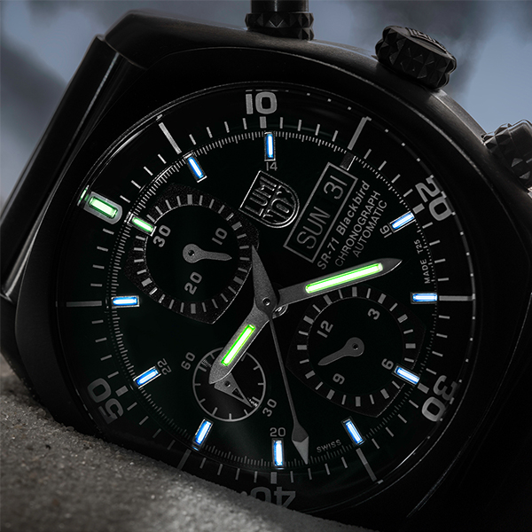 LUMINOX 雷明時SR-71黑鳥隱形偵察機聯名限量機械錶- 墨綠/44mm