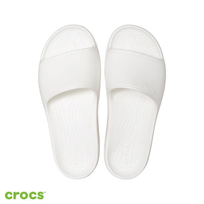 Crocs 卡駱馳 (中性鞋) 厚底卡駱班撞色涼拖 205693-100