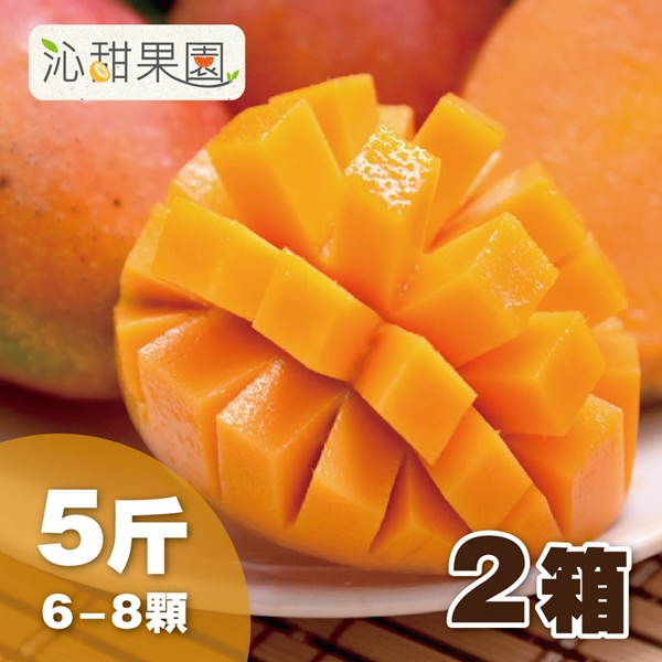 沁甜果園SSN 台南愛文芒果6-8粒裝/5台斤/箱,(共2箱)