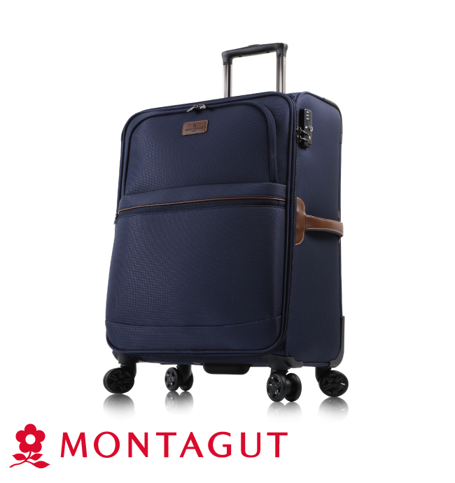 MONTAGUT 夢特嬌-MIT-19吋多色復古文青大雙輪輕量箱(超輕量聚酯纖維)