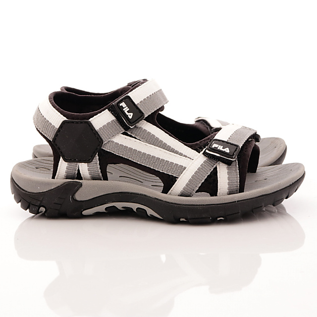 FILA頂級童鞋 織帶運動涼鞋款 FO31R-401黑灰(中大童段)C