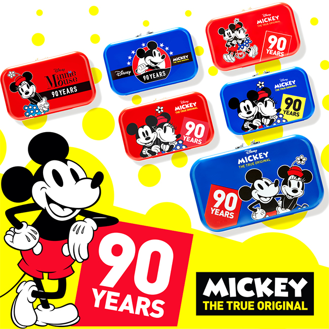 Disney 米奇系列90週年限量紀念航空硬殼包 愛心款-紅色