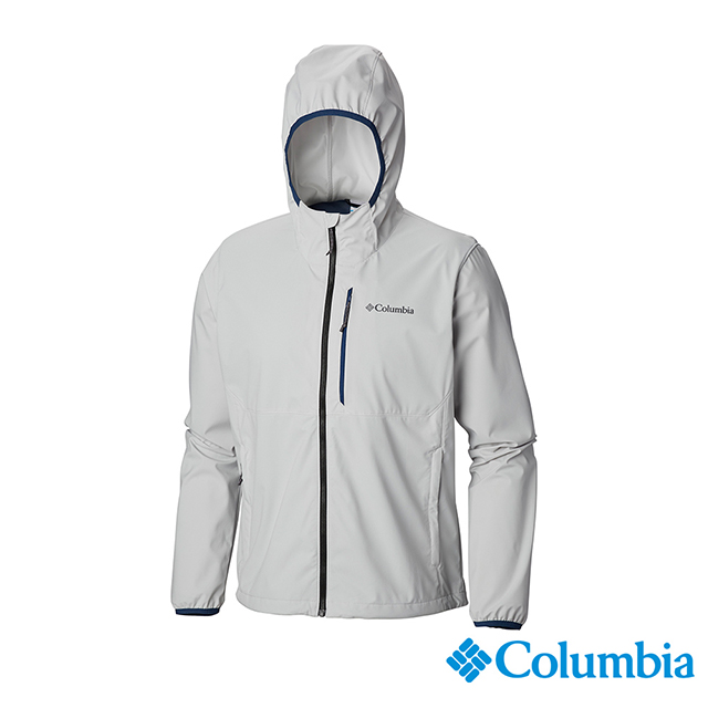 Columbia 哥倫比亞 男款-防潑水彈性風衣灰色 UKE00710