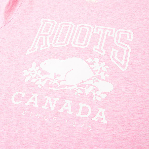 女裝Roots RBC短袖T恤-粉