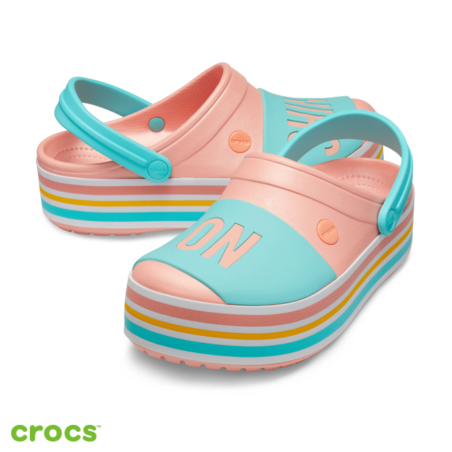 Crocs 卡駱馳 (中性鞋) Shine on厚底卡駱班 205699-737