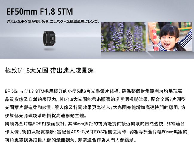 CANON EF 50mm F1.8 STM (平行輸入) | CANON | Yahoo奇摩購物中心