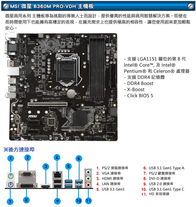 微星 影音系列【瀟灑之狂】Intel i3-8100 四核心極速電腦