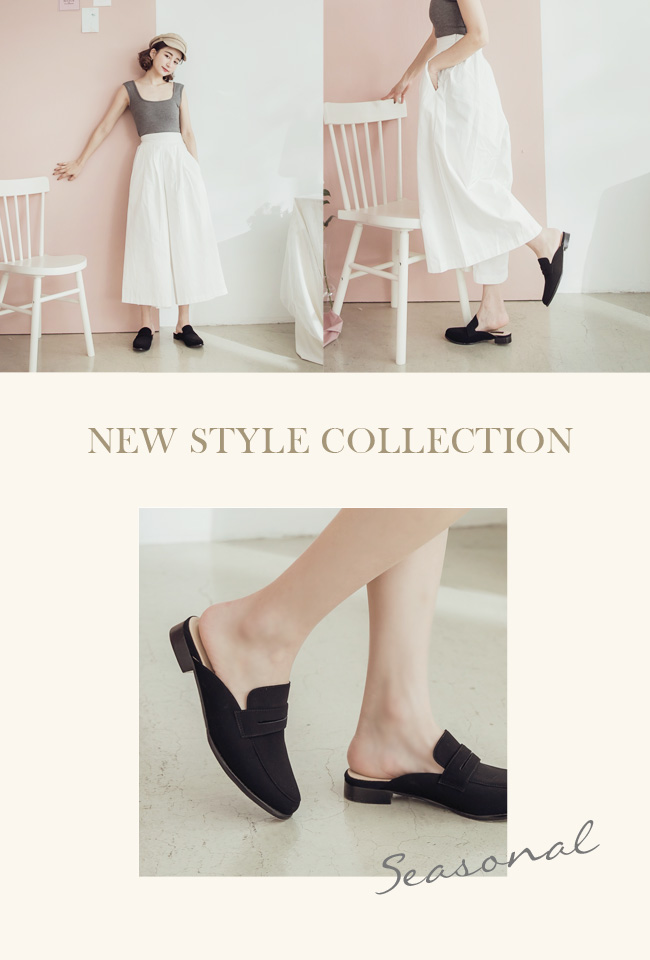 Ann’S簡簡單單-絨質素面穆勒鞋-黑(版型偏小)