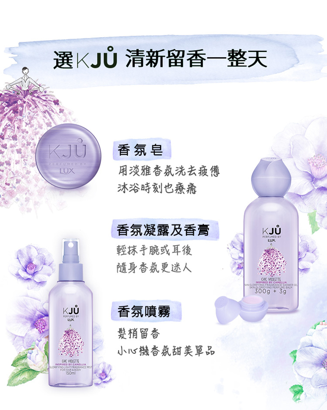 KJU 時尚淡香氛噴霧山茶花香 150ML