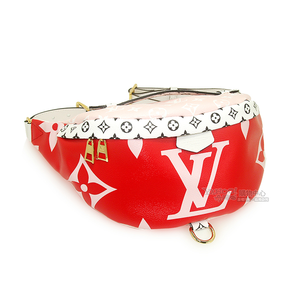 LV M44575 經典Monogram 大logo腰包(紅色)