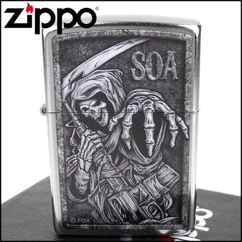 ZIPPO 美系~Sons Of Anarchy-混亂之子-死神圖案設計打火機