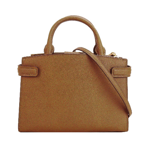 MICHAEL KORS KARLA 防刮牛皮兩用包(小/棕)