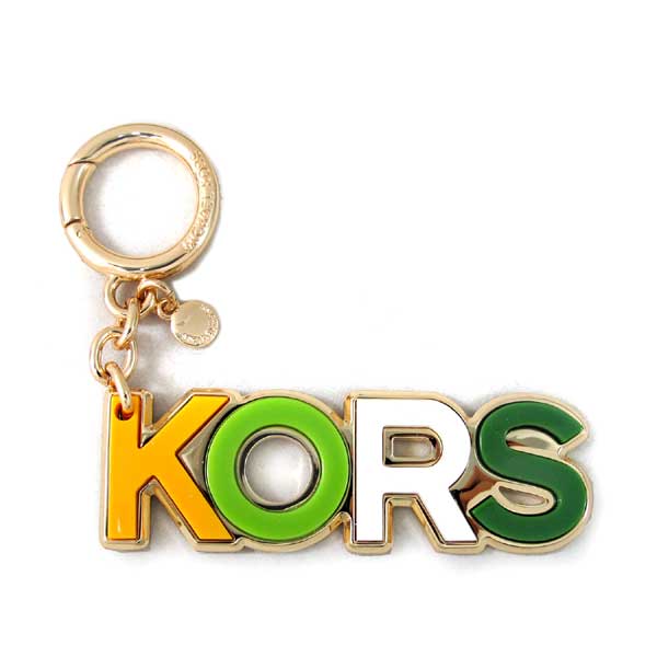 MICHAEL KORS Charms Resin品牌字母鎖圈吊飾(綠色、含禮盒)