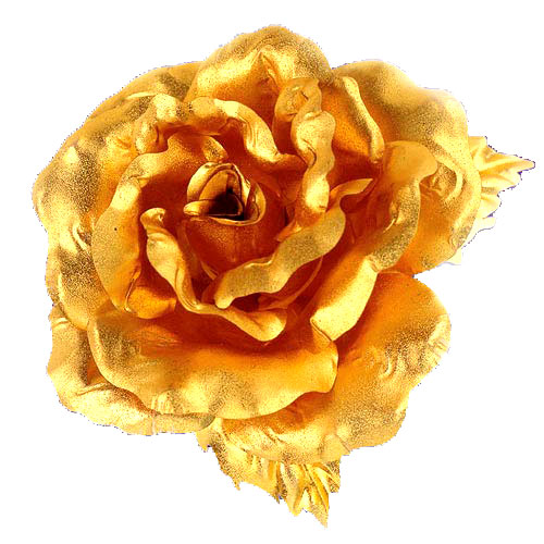 黃金花 純金玫瑰胸針 情人節 母親節禮物