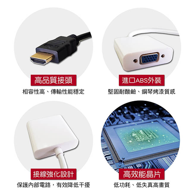 Awesome HDMI TO VGA 免電源轉換線A-TYPE－A00240008