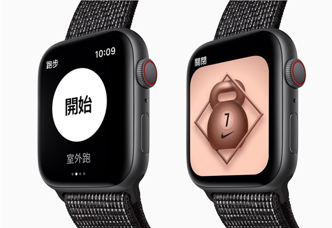 Apple Nike S4 GPS 44mm 太空灰鋁金屬錶殼搭黑色Nike運動型錶環| 其他