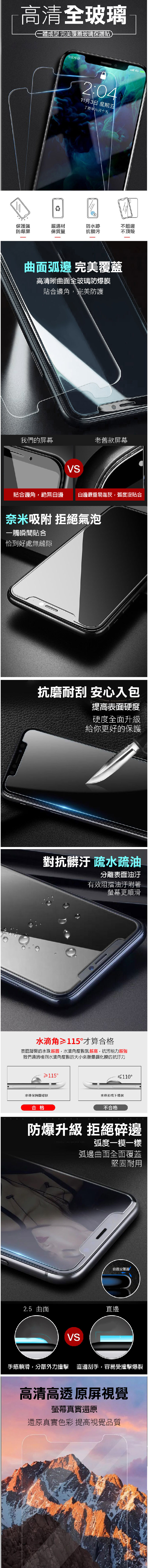iPhone Xs Max 透明高清半屏鋼化玻璃膜手機螢幕保護貼(非滿版)