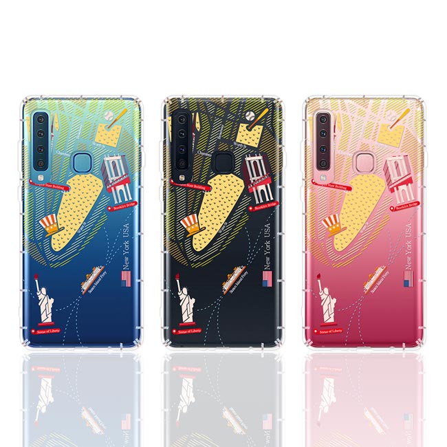 反骨創意 三星 A、C系列 彩繪防摔手機殼-世界旅途(慾望城市)