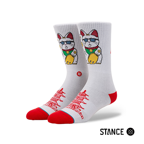 STANCE THANK YOU ENJOY-男襪-休閒襪-日本招財貓圖樣設計款