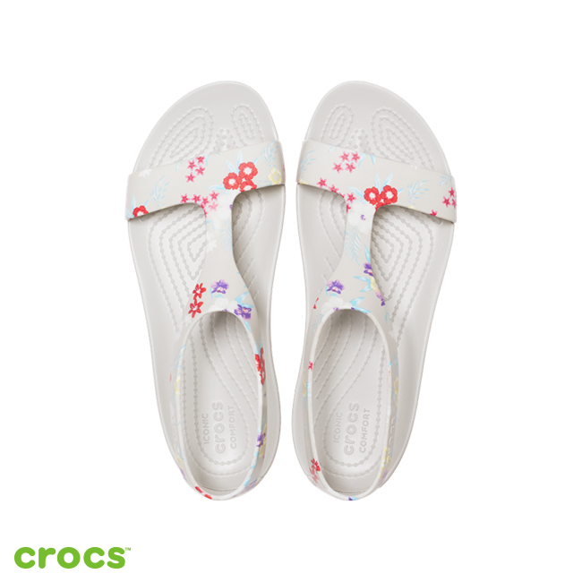 Crocs 卡駱馳 (女鞋) 瑟琳娜圖案涼拖 205933-99D