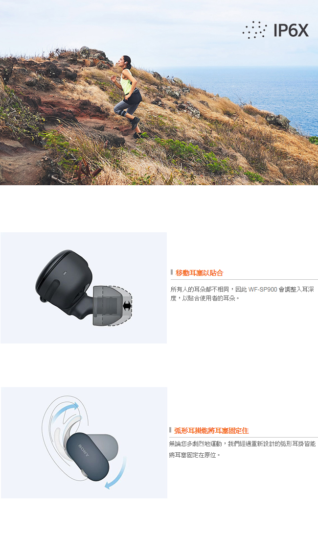 SONY WF-SP900 真無線防水運動藍牙耳機 (公司貨)