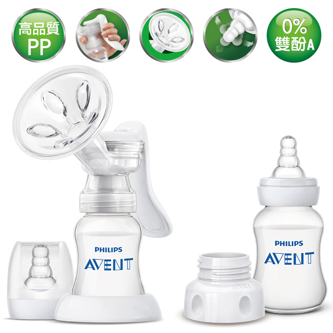 PHILIPS AVENT-手動吸乳器(標準/寬口徑兩用)