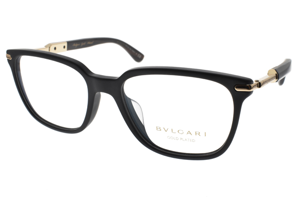 BVLGARI 眼鏡 浪漫經典大框/黑-金#BG3034KF 5313