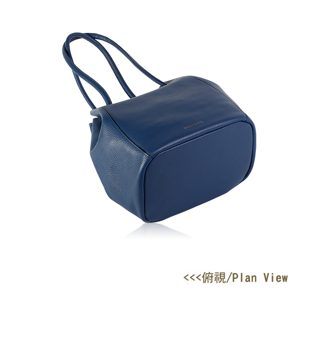 BRAUN BUFFEL -DELIA-P黛莉亞系列荔枝紋水桶包 - 沃荷藍