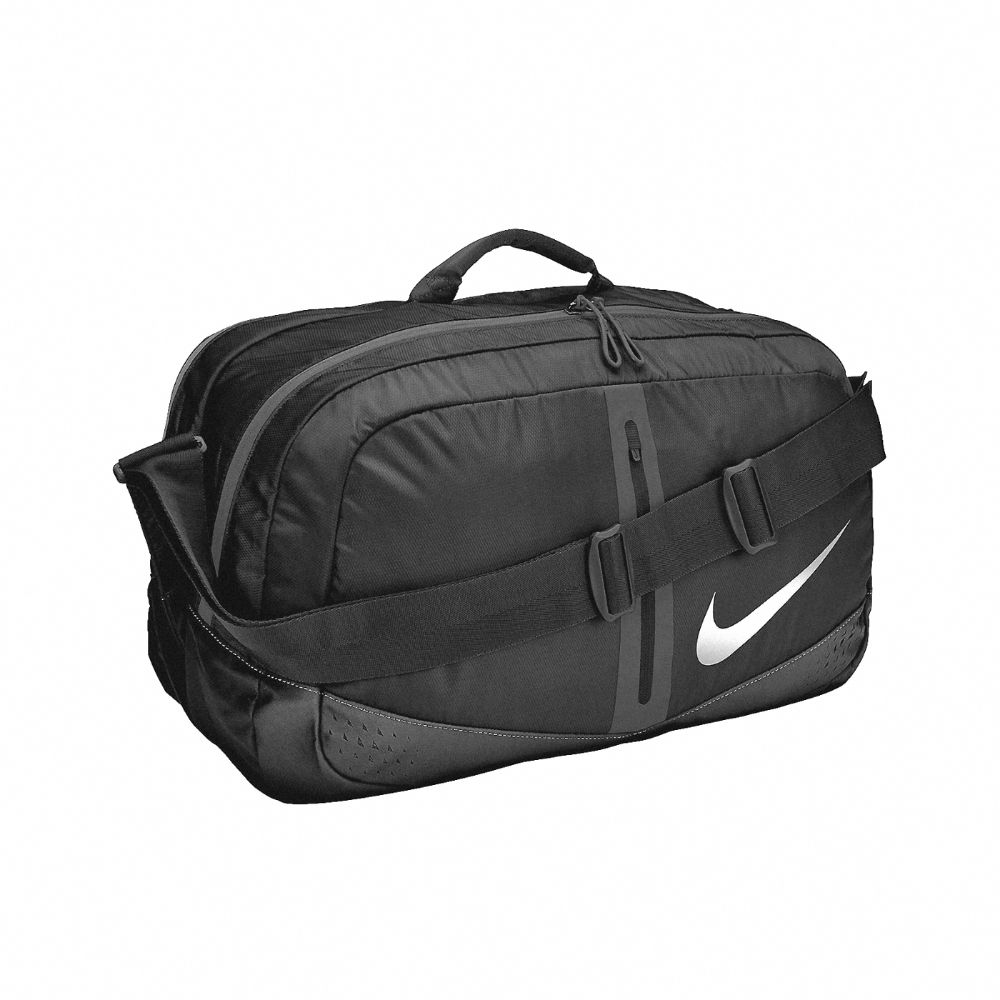 Nike 行李袋Training Duffel Bag 防撕裂尼龍材質防潑水鞋袋夾層黑銀