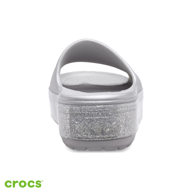 Crocs 卡駱馳 (中性鞋) 厚底卡駱班金屬涼拖 205913-041