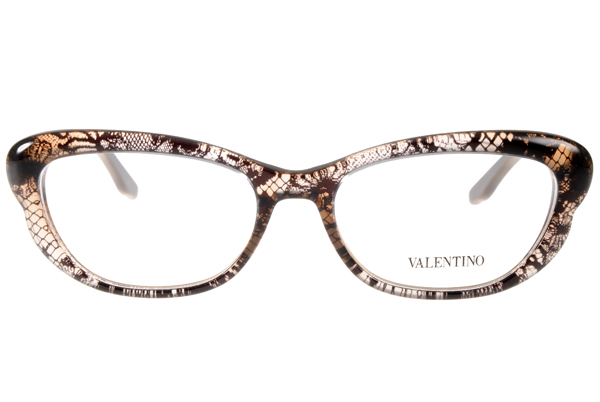 VALENTINO 眼鏡 義式典雅時尚/蕾絲透棕 #VA2654 C208