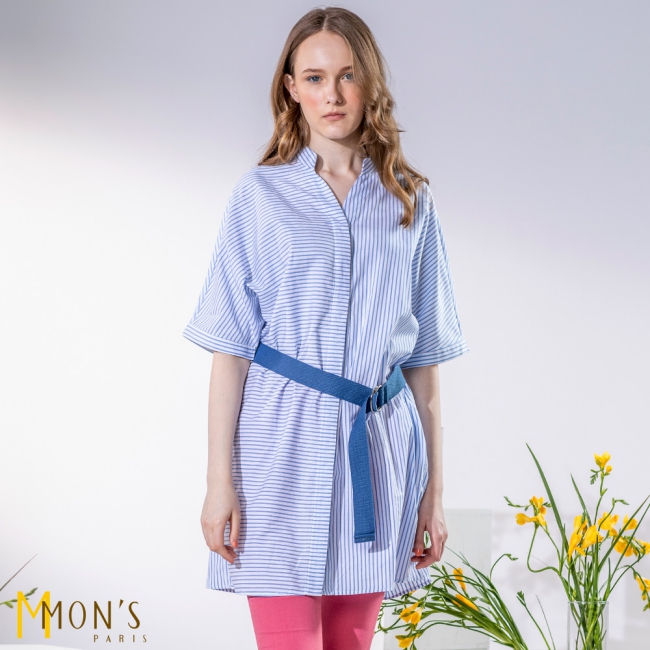 MONS 設計款條紋棉料洋裝