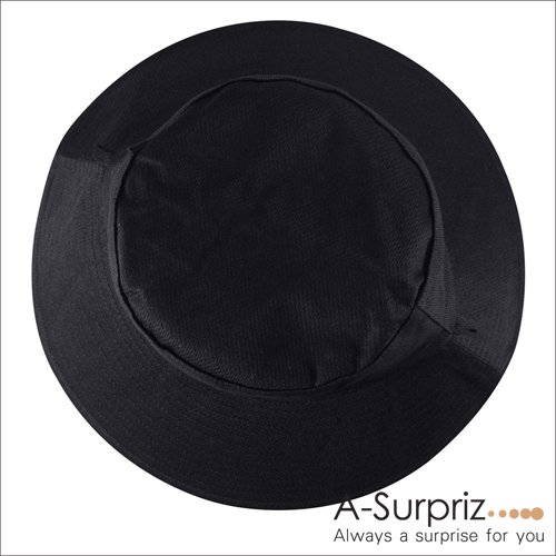 A-Surpriz 典雅純色雙面遮陽布帽(黑)