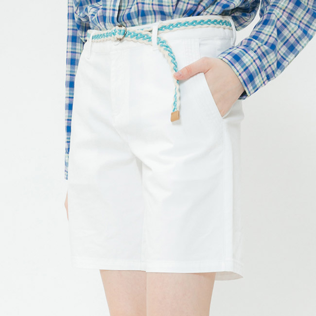 Hang Ten - 女裝 - 腰帶造型短褲 - 白