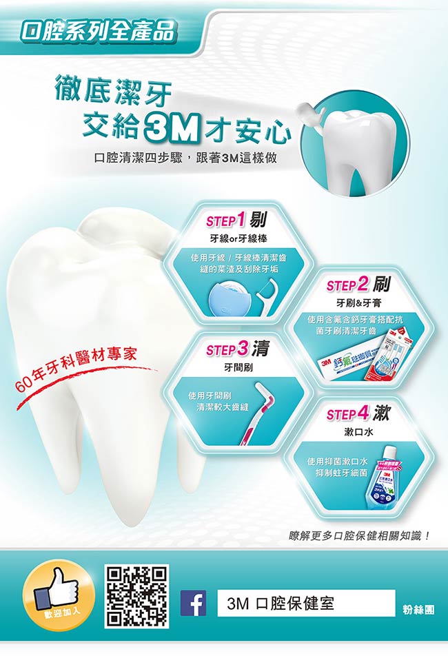 3M 細滑微孔潔牙線-環保補充包三入組(35mX3)
