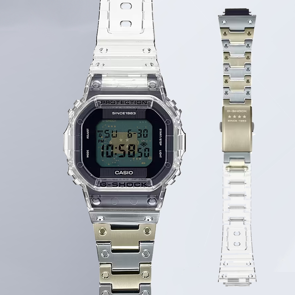 CASIO 卡西歐 G-SHOCK 40周年透明限量版透視機芯手錶 DWE-5640RX-7 | G-SHOCK | Yahoo奇摩購物中心