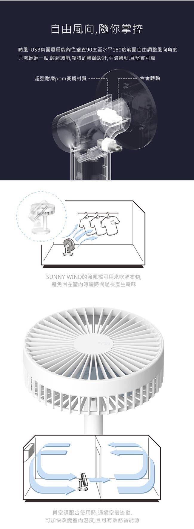 Sunny Wind 晴風風扇 USB桌面大風扇