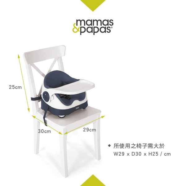【Mamas & Papas】三合一都可椅/餐椅含玩樂盤-潛艇藍