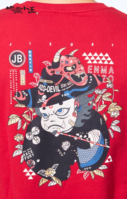 地藏小王 BLUE WAY地藏KABUKI長袖TEE(紅)