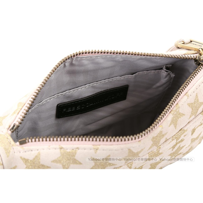 Rebecca Minkoff MINI MAC 星星印花兩用鍊帶包(銅金鍊/粉色)