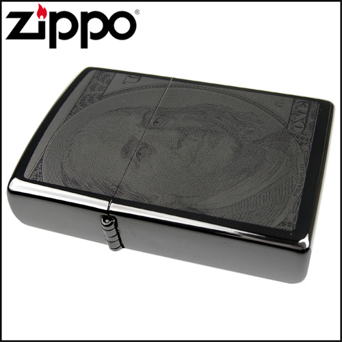 ZIPPO 美系~Currency Design-百元美鈔圖案正反兩面加工打火機