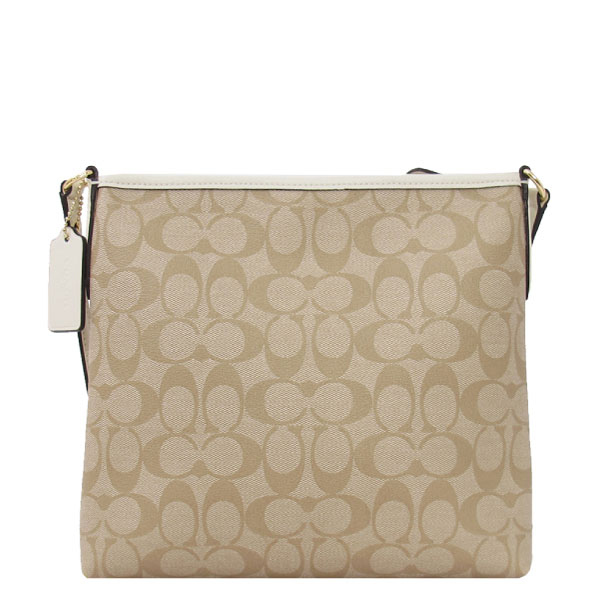 COACH 經典PVC / 斜背包(小款/卡其白)