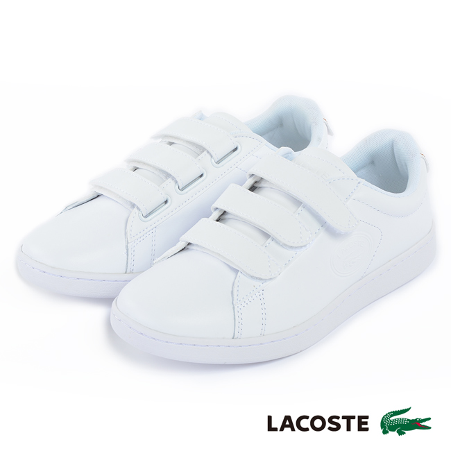 LACOSTE 女用真皮休閒鞋-白