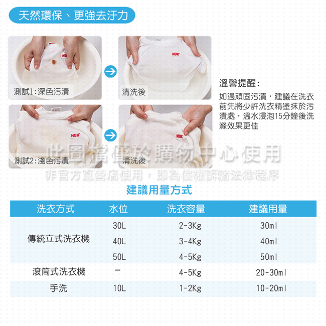 NUK 嬰兒洗衣精1000mL-3入