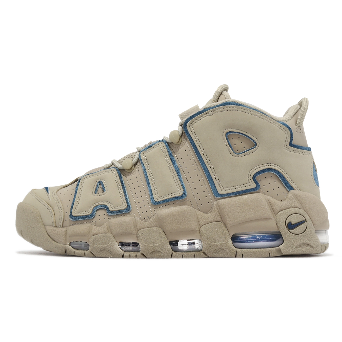 Nike 休閒鞋Air More Uptempo 96 男鞋奶茶色藍大Air 復古Limestone