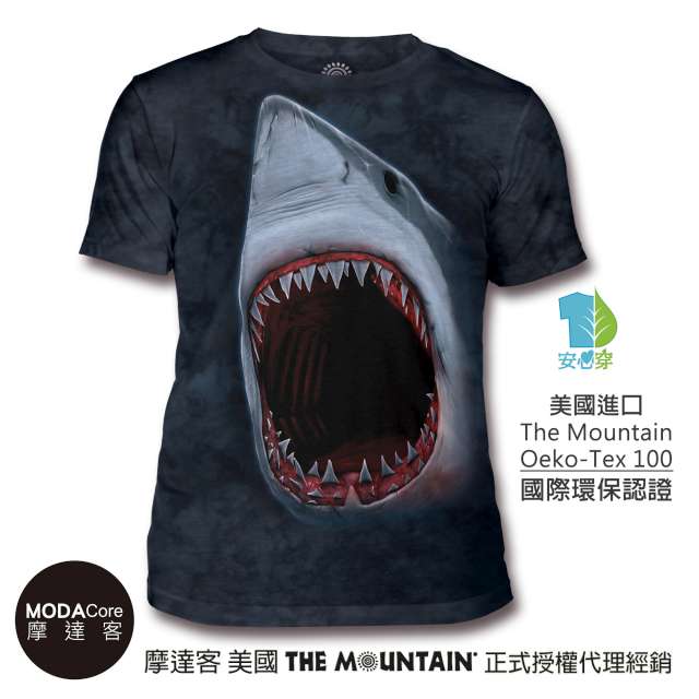摩達客 美國The Mountain都會系列 鯊魚口 中性修身短袖T恤