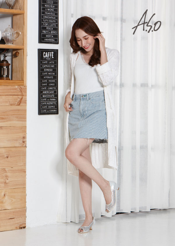 A.S.O 炫麗魅惑全真皮璀璨水鑽魚口鞋 銀色