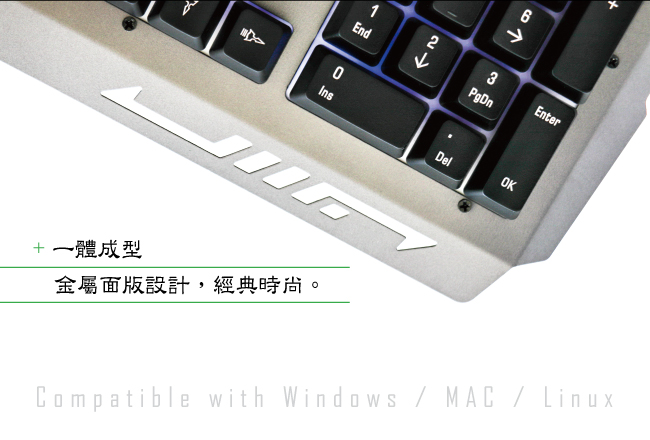 KINYO USB懸浮電競發光鍵盤GKB2000