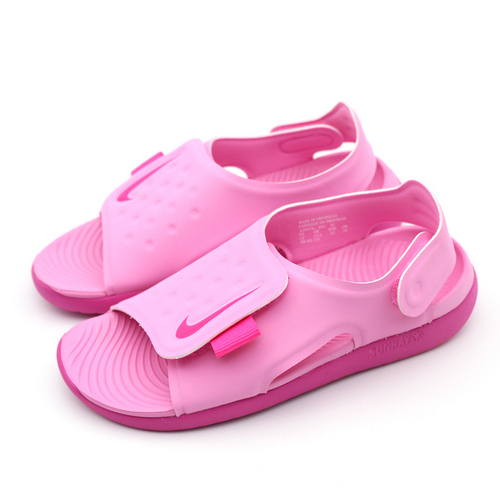 NIKE 中大童涼鞋-AJ9076601 粉色