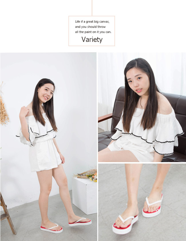 TTSNAP拖鞋-MIT青春陽光可愛海灘涼拖 紅